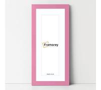 FRAMOREY Panoramic Style, Oxford Flat Wooden Effect Picture Frame, 20x12" Size Pink Photo Frame With 16x8" Size White Mount, Handmade Frame, Wall Art Hanging Frame, Best Home Decor Frames
