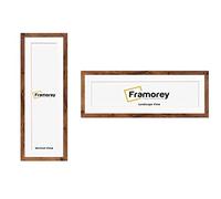 FRAMOREY Panoramic Style, Oxford Flat Wooden Effect Picture Frame, 24x9" Size Rustic Oak Photo Frame With 20x5" Size White Mount, Handmade Frame, Wall Art Hanging Frame, Best Home Decor Frames