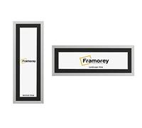 FRAMOREY Panoramic Style, Oxford Flat Wooden Effect Picture Frame, 24x9" Size Silver Photo Frame With 20x5" Size Black Mount, Handmade Frame, Wall Art Hanging Frame, Best Home Decor Frames