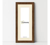 FRAMOREY Panoramic Style, Oxford Flat Wooden Effect Picture Frame, 28x20" Size Rustic Oak Photo Frame With 24x16" Size Ivory Mount, Handmade Frame, Wall Art Hanging Frame, Best Home Decor Frames