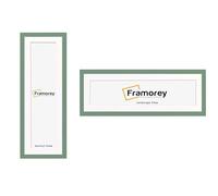 FRAMOREY Panoramic Style, Oxford Flat Wooden Effect Picture Frame, 30x12" Size Green Photo Frame With 26x8" Size White Mount, Handmade Frame, Wall Art Hanging Frame, Best Home Decor Frames