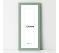 FRAMOREY Panoramic Style, Oxford Flat Wooden Effect Picture Frame, 32x16" Size Green Photo Frame With 28x12" Size White Mount, Handmade Frame, Wall Art Hanging Frame, Best Home Decor Frames