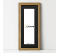 FRAMOREY Panoramic Style Photo Frame, 28x22" Size, Beech Wood Effect With 24x18" Size Black Mount, Wall Art Hanging Frame