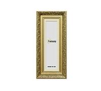 FRAMOREY Panoramic Style Picture Frame, 24x9" Size Gold Photo Frame With 20x5" Size Ivory Mount, Dahlia Traditional Effect Wall Hanging Frame, Home Décor Frame,