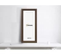 FRAMOREY Panoramic Style Picture Frame, 28x12" Size Walnut Photo Frame With 24x8" Size White Mount, Oslo Style Wall Art Hanging Frames