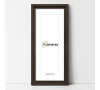 FRAMOREY Panoramic Style Picture Frame, 30x12" Size Walnut Photo Frame With 26x8" Size White Mount, Oslo Style Wall Art Hanging Frames