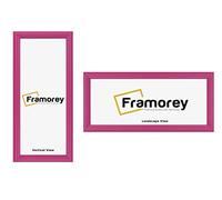 FRAMOREY Panoramic Style Pink Picture Frame, 20x10 Inch Size Photo Frames, LW Antique Poster Frame, Wall Hanging Oxford Frames, Photo Print Frame
