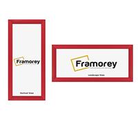 FRAMOREY Panoramic Style Red Picture Frame, 15x9 Inch Size Photo Frames, LW Antique Poster Frame, Wall Hanging Oxford Frames, Photo Print Frame