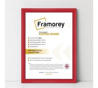FRAMOREY Red 8x6 Inch Size Picture Frame, Wall Hanging Photo Frames, LW Antique Style Print Poster Frame, Wall Hanging Frames, Home Decor Frame,