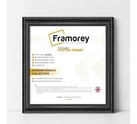 FRAMOREY Shabby Chic Antique Square Size Picture Frame, 11x11 Inch Size Black Photo Frames, Photo Print Frame, Home Decor Frame, Best Photo Frames for Gifts