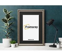 FRAMOREY Shabby Chic Antique Style Picture Frame, 28x22" Size Gun Metal Photo Frame With 24x18" Size Black Mount, Wall Art Poster Frames, Best Photo Frames For Birthday Gift