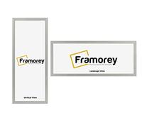 FRAMOREY Silver Wood Effect Panorama Style Picture Frame, 24x9 Inch Size Wall Art Hanging Photo Frame, Home Decor