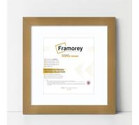 FRAMOREY Square Oxford Flat Wooden Effect Picture Frame, 10x10" Size Beech Photo Frame With 8x8" Size White Mount, Photo Print Frame, Best Photo Frames For Birthday Gift