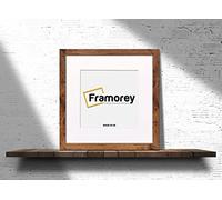 FRAMOREY Square Oxford Flat Wooden Effect Picture Frame, 10x10" Size Rustic Oak Photo Frame With 8x8" Size White Mount, Photo Print Frame, Best Photo Frames For Birthday Gift