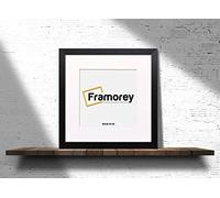 FRAMOREY Square Oxford Flat Wooden Effect Picture Frame, 11x11" Size Matt Black Photo Frame With 9x9" Size White Mount, Photo Print Frame, Best Photo Frames For Birthday Gift