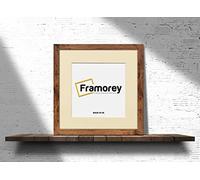 FRAMOREY Square Oxford Flat Wooden Effect Picture Frame, 13x13" Size Rustic Oak Photo Frame With 11x11" Size Ivory Mount, Photo Print Frame, Best Photo Frames For Birthday Gift