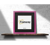 FRAMOREY Square Oxford Flat Wooden Effect Picture Frame, 14x14" Size Pink Photo Frame With 12x12" Size Black Mount, Photo Print Frame, Best Photo Frames For Birthday Gift