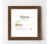 FRAMOREY Square Oxford Flat Wooden Effect Picture Frame, 14x14" Size Rustic Oak Photo Frame With 12x12" Size White Mount, Photo Print Frame, Best Photo Frames For Birthday Gift