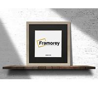 FRAMOREY Square Oxford Flat Wooden Effect Picture Frame, 17x17" Size Light Oak Photo Frame With 15x15" Size Black Mount, Photo Print Frame, Best Photo Frames For Birthday Gift