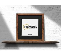 FRAMOREY Square Oxford Flat Wooden Effect Picture Frame, 30x30CM Size Rustic Oak Photo Frame With 25x25CM Size Black Mount, Photo Print Frame, Best Photo Frames For Birthday Gift