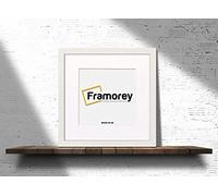 FRAMOREY Square Oxford Flat Wooden Effect Picture Frame, 30x30CM Size White Photo Frame With 25x25CM Size White Mount, Photo Print Frame, Best Photo Frames For Birthday Gift
