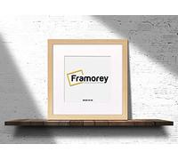 FRAMOREY Square Oxford Flat Wooden Effect Picture Frame, 8x8" Size Pine Photo Frame With 6x6" Size White Mount, Photo Print Frame, Best Photo Frames For Birthday Gift