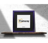 FRAMOREY Square Oxford Flat Wooden Effect Picture Frame, 8x8" Size Purple Photo Frame With 6x6" Size Black Mount, Photo Print Frame, Best Photo Frames For Birthday Gift