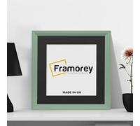 FRAMOREY Square Photo Frame, 14x14" Size Green Picture Frame With 12x12" Size Black Mount, LW Antique Style Poster Frame