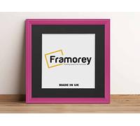 FRAMOREY Square Photo Frame, 45x45CM Pink With 35x35CM Black Mount, LW Antique Style Home Wall Decor, Hanging Art Poster Frame, MDF Wood