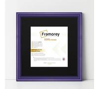 FRAMOREY Square Photo Frames, 10x10" Size Purple Picture Frame With 8x8" Size Black Mount, LW Antique Style Home Wall Decor Frames, Wall Hanging Art Poster Frames, MDF Wood Frames