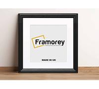 FRAMOREY Square Photo Frames, 14x14" Size Black Picture Frame With 12x12" Size White Mount, LW Antique Style Home Wall Decor Frames, Wall Hanging Art Poster Frames, MDF Wood Frames