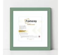 FRAMOREY Square Photo Frames, 60x60CM Size Green Picture Frame With 50x50CM Size White Mount, LW Antique Style Home Wall Decor Frames, Wall Hanging Art Poster Frames, MDF Wood Frames
