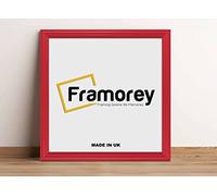 FRAMOREY Square Red Picture Frame, 4x4 Inch Size Photo Frames, LW Antique Poster Frame, Wall Hanging Oxford Frames, Premium Wooden Effect Frame