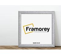 FRAMOREY Square Size Glitter Sparkle Picture Frame, 15x15CM Size Silver Photo Frames, Wall Hanging Oxford Frames, Photo College Frame, Birthday Gift Frame