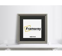 FRAMOREY Square Size Picture Frame, 13x13" Size Grey Photo Frame With 11x11" Size Black Mount, Oslo Style Wall Art Frames, Photo College Frame