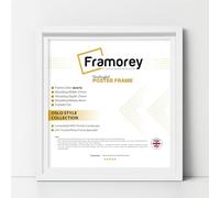 FRAMOREY Square Size Picture Frame, 45x45CM Size White Photo Frame, Oslo Style Poster Frame, With a High Clarity Styrene Shatterproof Perspex Sheet