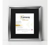 FRAMOREY Square Size Picture Frame, 8x8" Size Silver Photo Frame With 6x6" Size Black Mount, Oslo Style Wall Art Frames, Photo College Frame