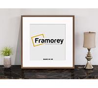 FRAMOREY Square Size Thin Matt Photo, Handmade Flat Thin Picture Frame, 10x10" Size Walnut Picture Frame With 8x8" Size White Mount, Photo Print Frames