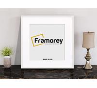 FRAMOREY Square Size Thin Matt Photo, Handmade Flat Thin Picture Frame, 10x10" Size White Picture Frame With 8x8" Size White Mount, Photo Print Frames