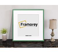 FRAMOREY Square Size Thin Matt Photo, Handmade Flat Thin Picture Frame, 11x11" Size Green Picture Frame With 9x9" Size White Mount, Photo Print Frames