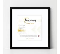 FRAMOREY Square Size Thin Matt Photo, Handmade Flat Thin Picture Frame, 24x24" Size Black Picture Frame With 20x20" Size White Mount, Photo Print Frames
