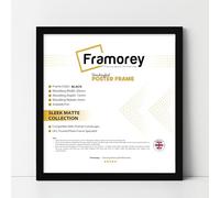 FRAMOREY Square Size Thin Matt Photo, Handmade Flat Thin Picture Frame, 24x24" Size Black Picture Frame With 20x20" Size Black Mount, Photo Print Frames