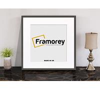 FRAMOREY Square Size Thin Matt Photo, Handmade Flat Thin Picture Frame, 24x24" Size Dark Grey Picture Frame With 20x20" Size White Mount, Photo Print Frames