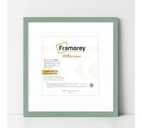 FRAMOREY Square Size Thin Matt Photo, Handmade Flat Thin Picture Frame, 24x24" Size Green Picture Frame With 20x20" Size White Mount, Photo Print Frames