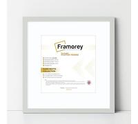 FRAMOREY Square Size Thin Matt Photo, Handmade Flat Thin Picture Frame, 40x40CM Size Silver Picture Frame With 30x30CM Size White Mount, Photo Print Frames