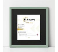 FRAMOREY Square Size Thin Matt Photo, Handmade Flat Thin Picture Frame, 45x45CM Size Green Picture Frame With 35x35CM Size Black Mount, Photo Print Frames
