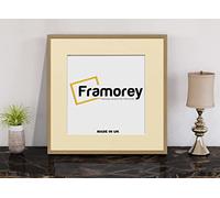 FRAMOREY Square Size Thin Matt Photo, Handmade Flat Thin Picture Frame, 50x50CM Size Oak Picture Frame With 40x40CM Size Ivory Mount, Photo Print Frames
