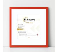 FRAMOREY Square Size Thin Matt Photo, Handmade Flat Thin Picture Frame, 7x7" Size Red Picture Frame With 5x5" Size White Mount, Photo Print Frames