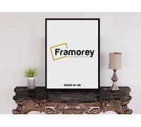 FRAMOREY Thin Matt Black Poster Frame, Wooden Effect Photo Frames, 20x14 Inch Size Picture Frames, Wall Display Hanging Frames, Photo Print Frames