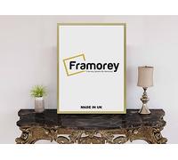 FRAMOREY Thin Matt Gold Poster Frame, Wooden Effect Photo Frames, 18x14 Inch Size Picture Frames, Wall Display Hanging Frames, Photo Print Frames